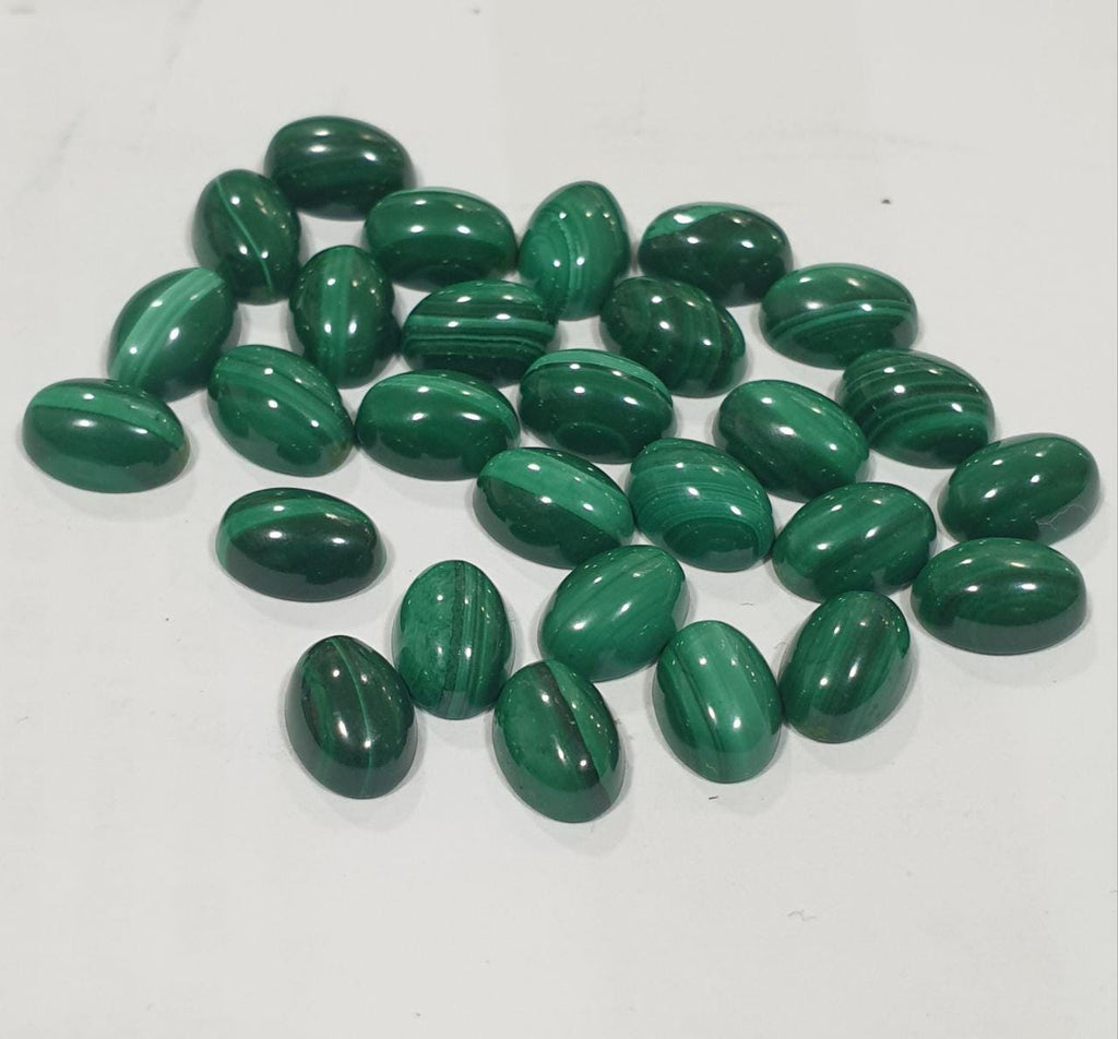 10 Pcs Lot Malachite Oval Cabochon (10Pcs ) 7x5mm