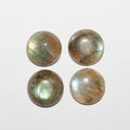 Lote de 4 cabujones redondos de labradorita de 13 mm (4 unidades)