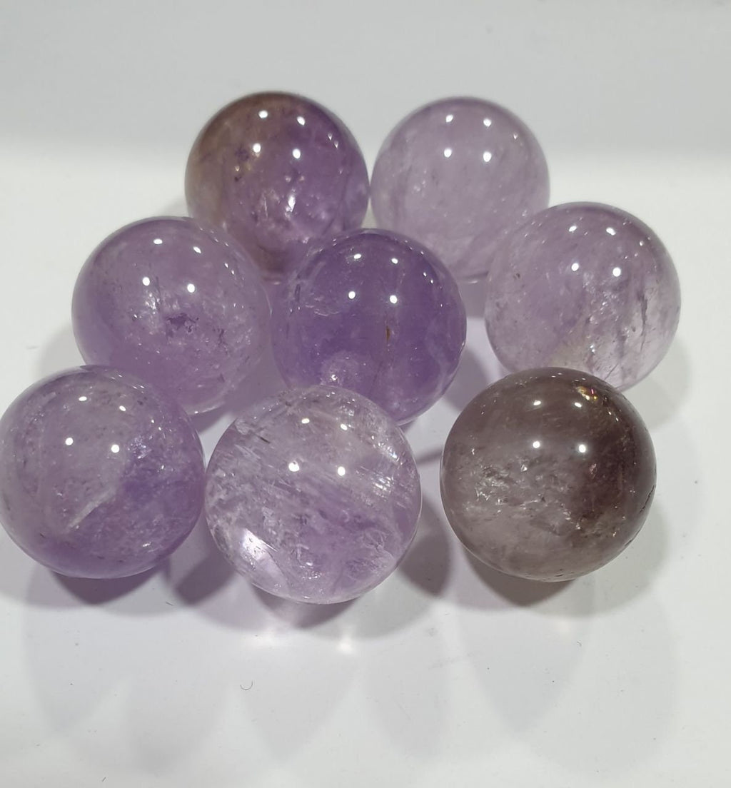 1 Pc Lavender Undrilled  Amethyst Sphere Ball Metaphysical  Crystal 15mm Natural Untreated -Undrilled