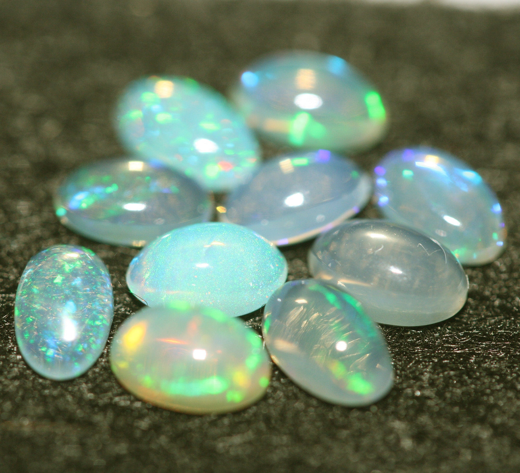 Ethiopian Opal Lot Oval Cabochon 5x3mm. (10pcs)