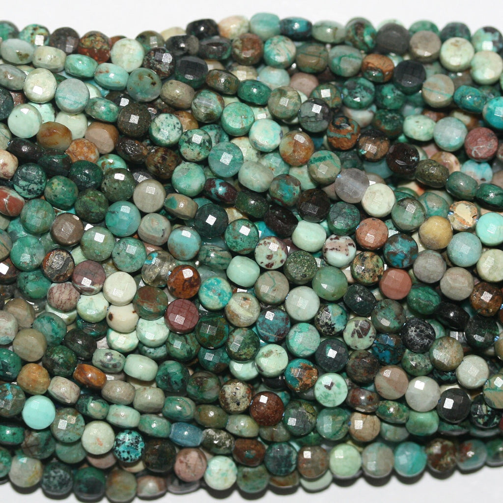 Perles facettées en chrysocolle de Sainte-Marie, 15 pouces, 4 mm, rang de 39 cm