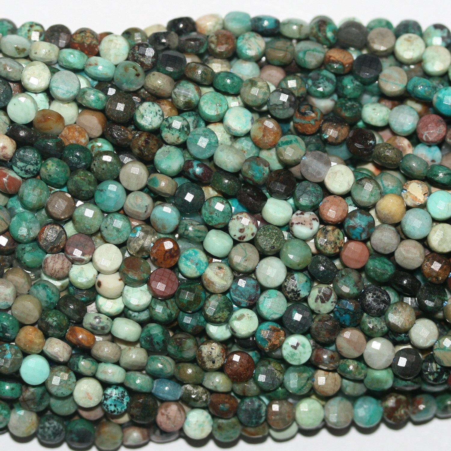 Perles facettées en chrysocolle de Sainte-Marie, 15 pouces, 4 mm, rang de 39 cm