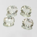 Lote de 4 piezas de prasiolita facetada ovalada de 12 x 10 mm (4 piezas) - Artículo 196LO