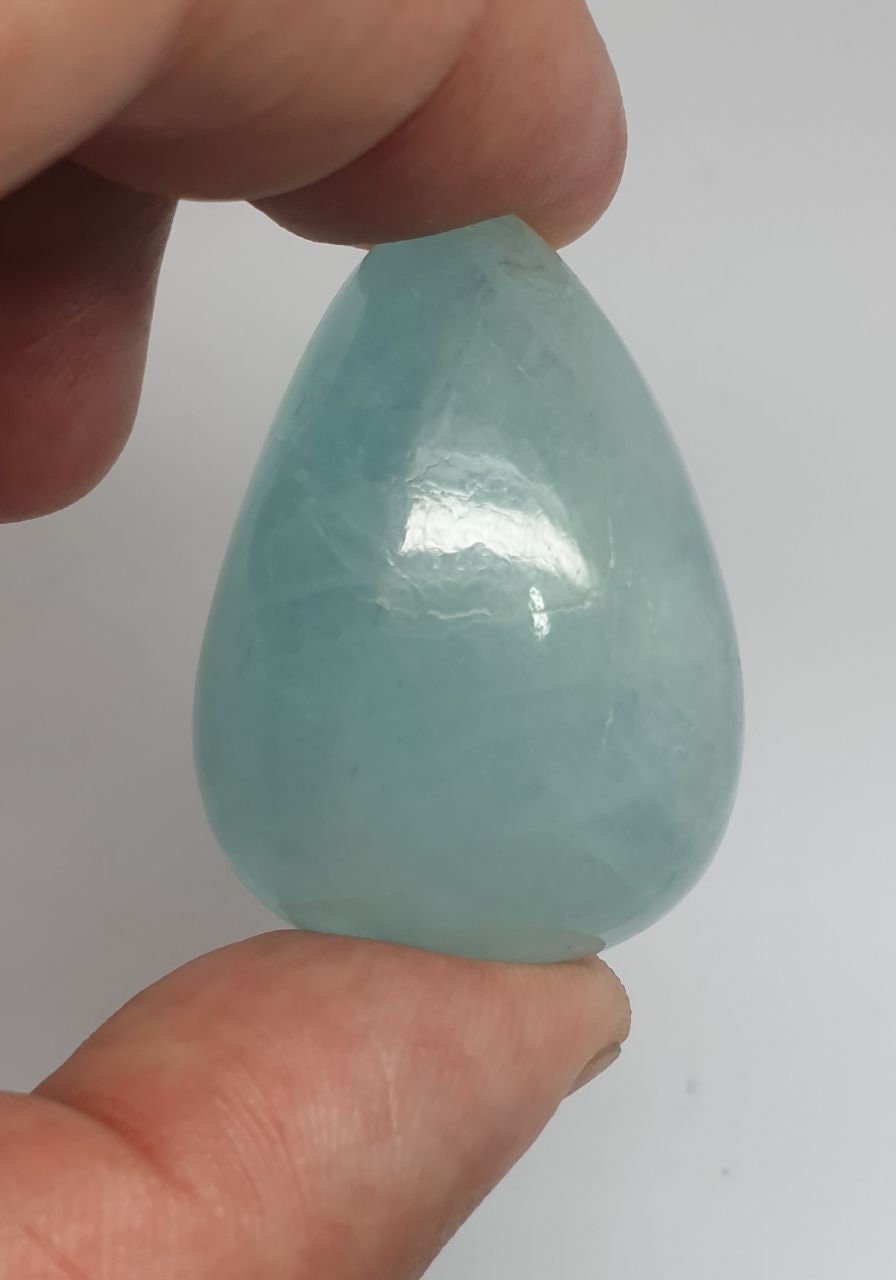 Huge Blue Great and Big Aquamarine 39xx23.25x11.7mm DopLong Cabochon. Aquamarine 125.66Cts Loose Gemstone Cabochon.