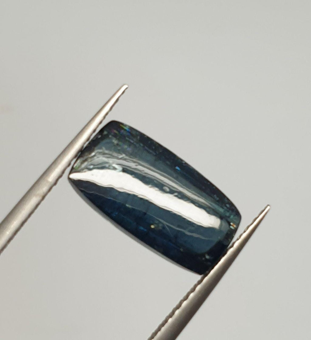 Indicolite Blue  Tourmaline Cushion  Cabochon 14.1x7.8mm.(5.67ct.).