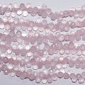 Perles en quartz rose facettées de 8 pouces, 7 x 5 mm, rang de 20 cm.