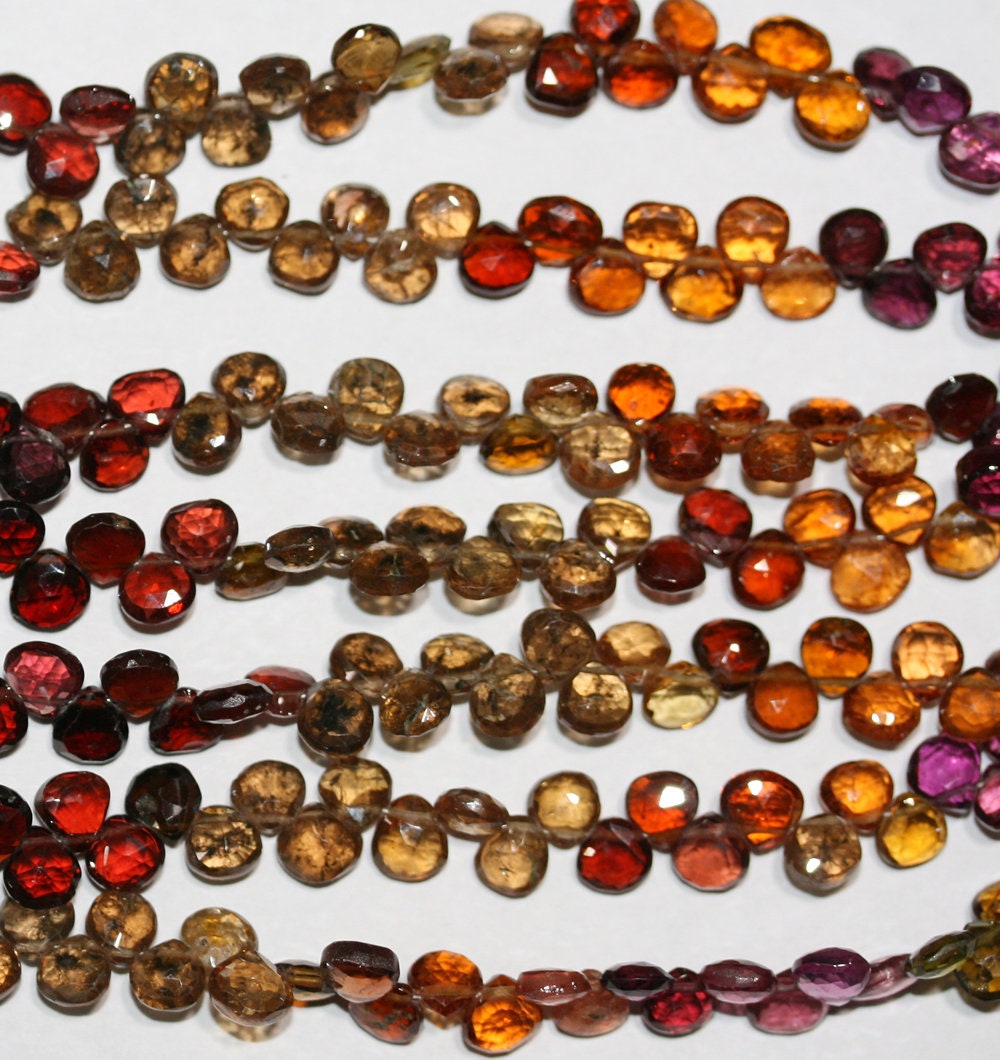 Perles en saphir facetté St Tundru de 9 pouces, 5 mm.