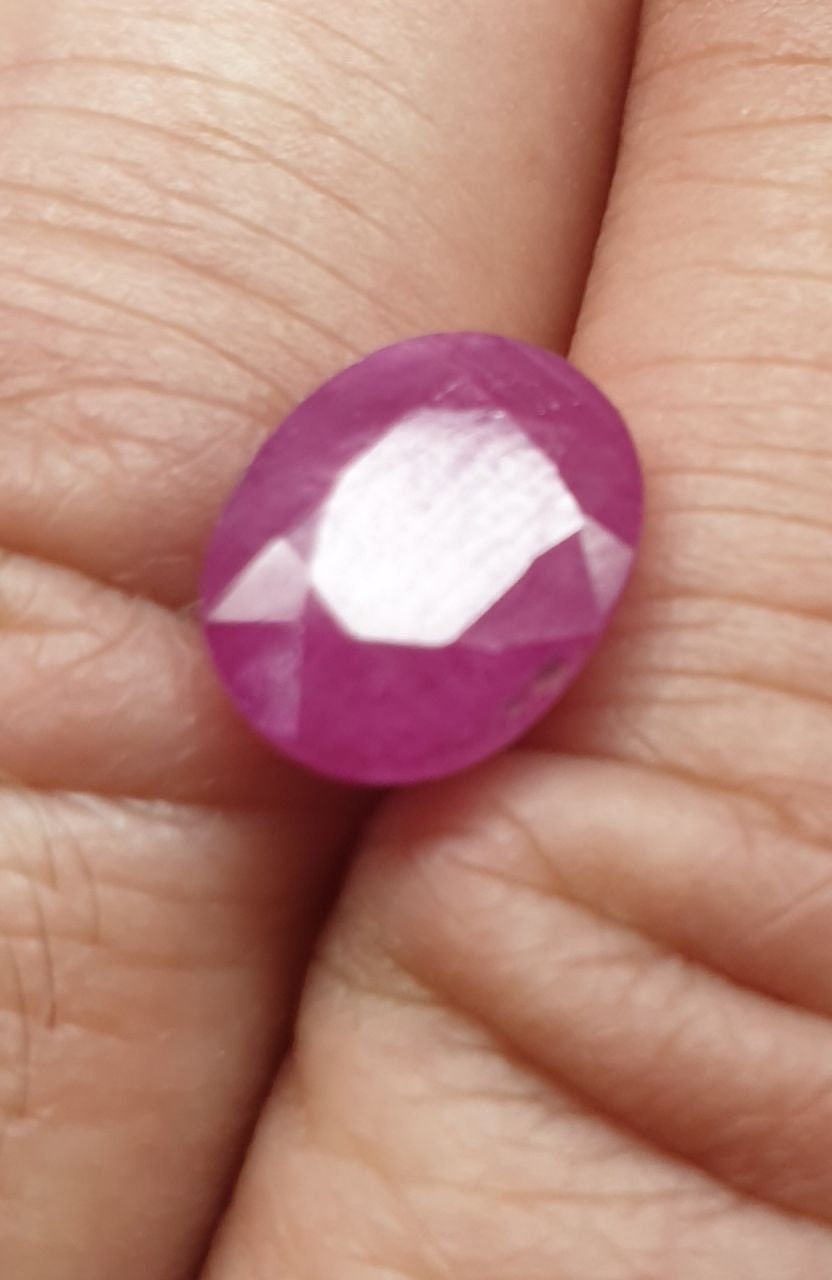 1 Pc Natural Ruby Oval   4.58 CT 11x8.7mm- Natural Gems Red Ruby- Stones For Setting