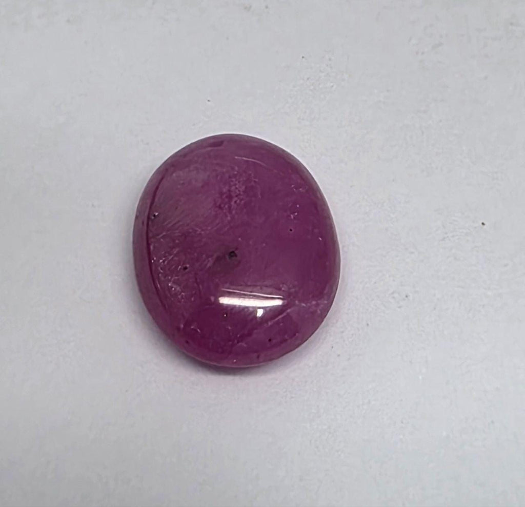Pink Sapphire Oval Cabochon Natural Gemstone Untreated Gem 10x8mm (3.27ct.) - DIY Jewellery Supplier