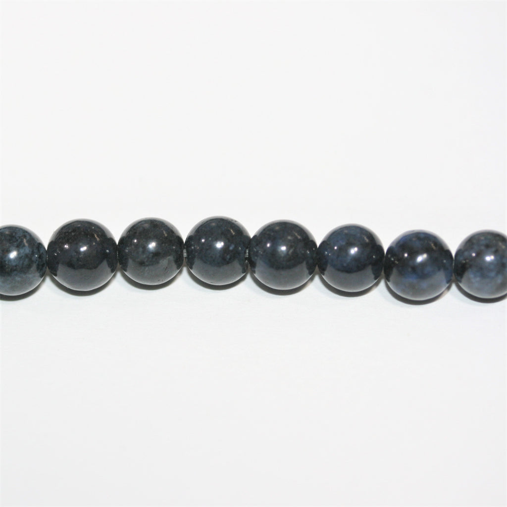 Perles rondes lisses en St. Dumortiérite 15" 6-6,5 mm.- Brin 38 cm.