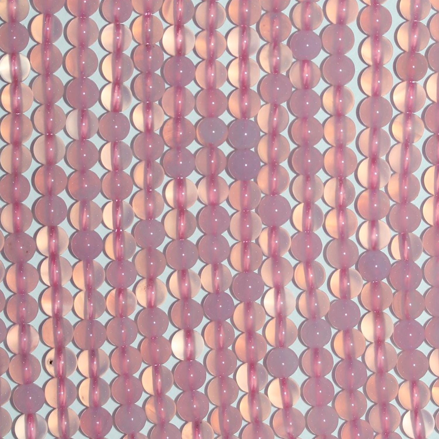 Perles rondes lisses en calchédoine rose St, 8 mm, 15 pouces (39 cm).