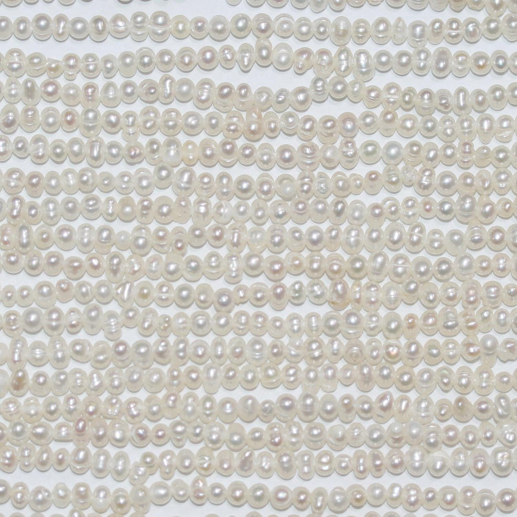 13" St Freshwater Baroque Pearl 3.5-4mm.Approx.-Strand 35cm  -Natural Pearls wholesale Prices