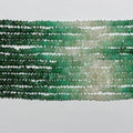 Perles rondelles à facettes St Emerald 15" 2,5 x 1,5 mm - Fil de 40 cm.