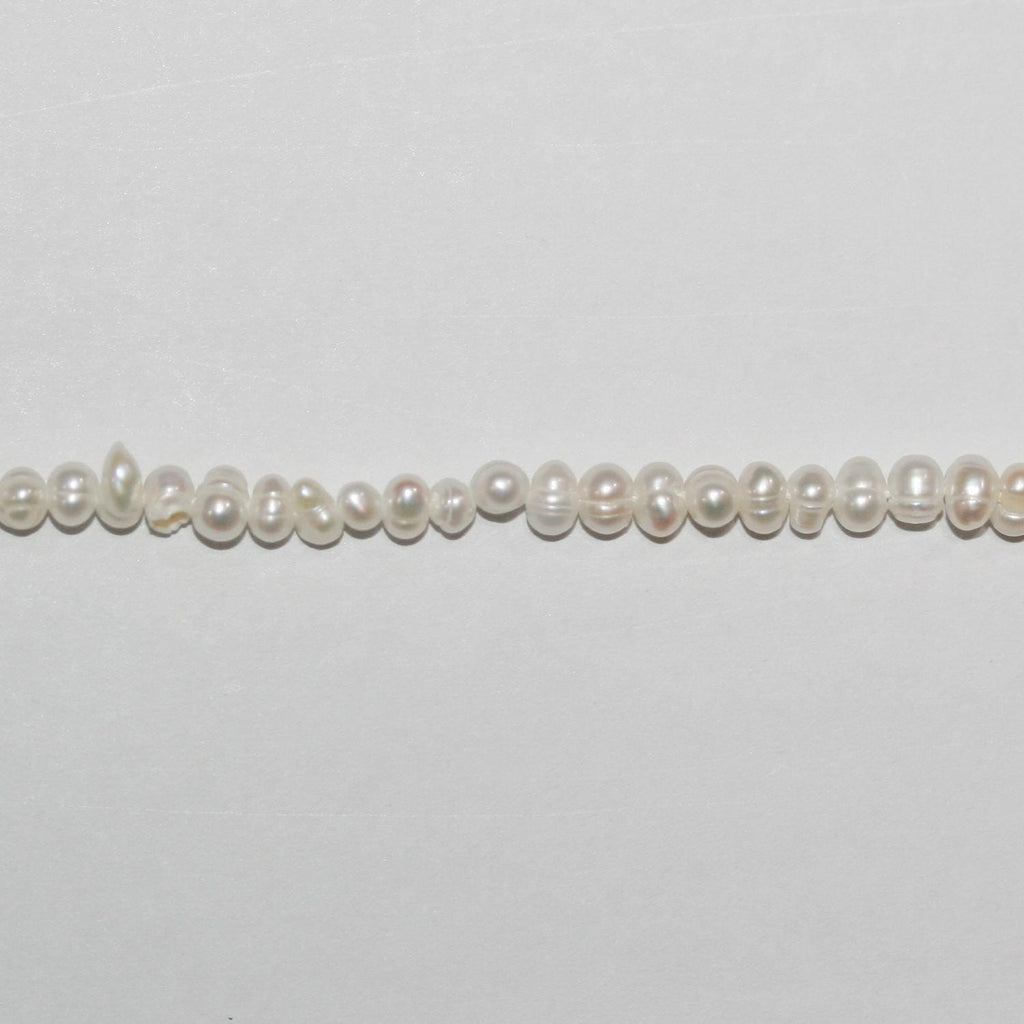 13" St Freshwater Baroque Pearl 3.5-4mm.Approx.-Strand 35cm  -Natural Pearls wholesale Prices