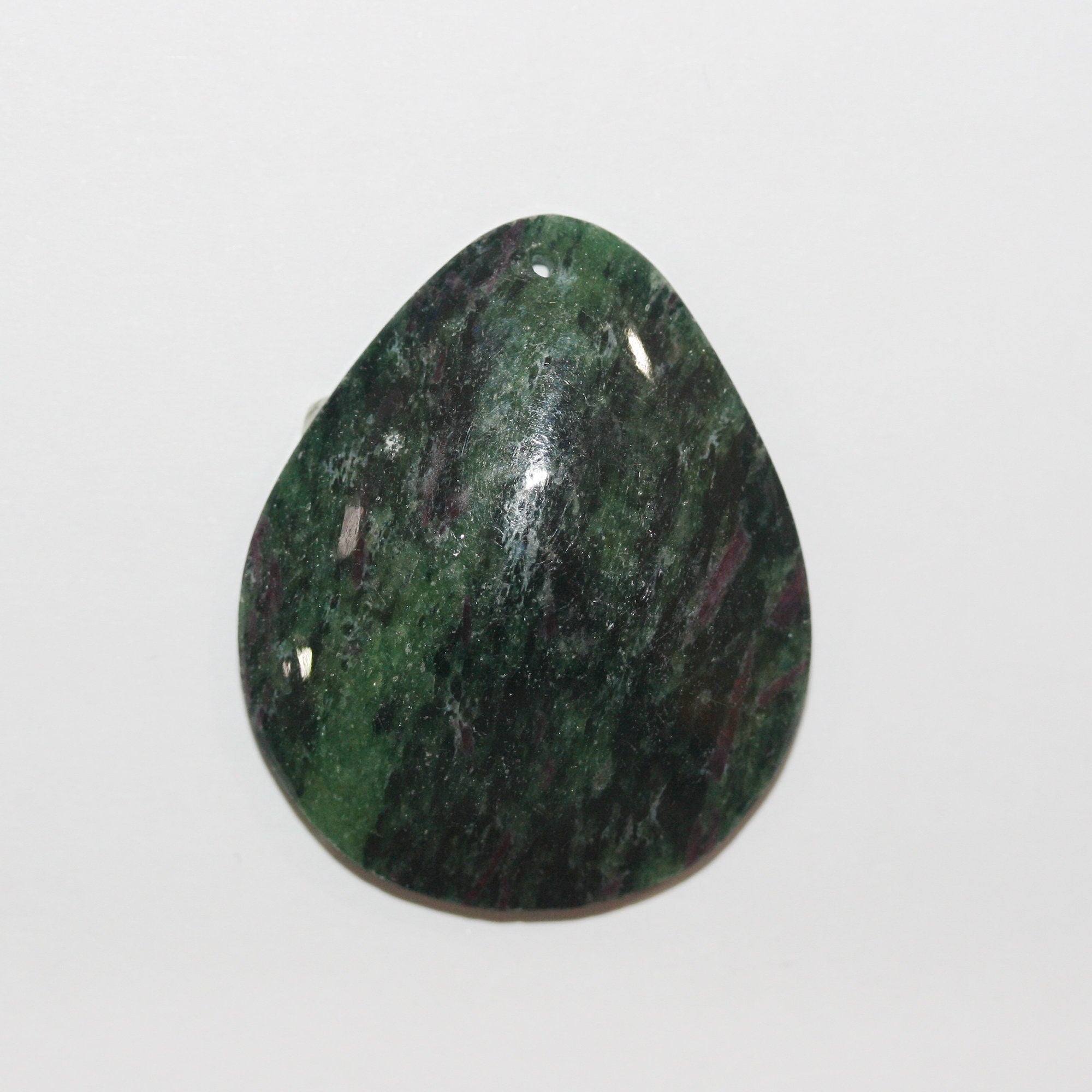 Pendentif Ovale Rubis Zoisite 34x28mm