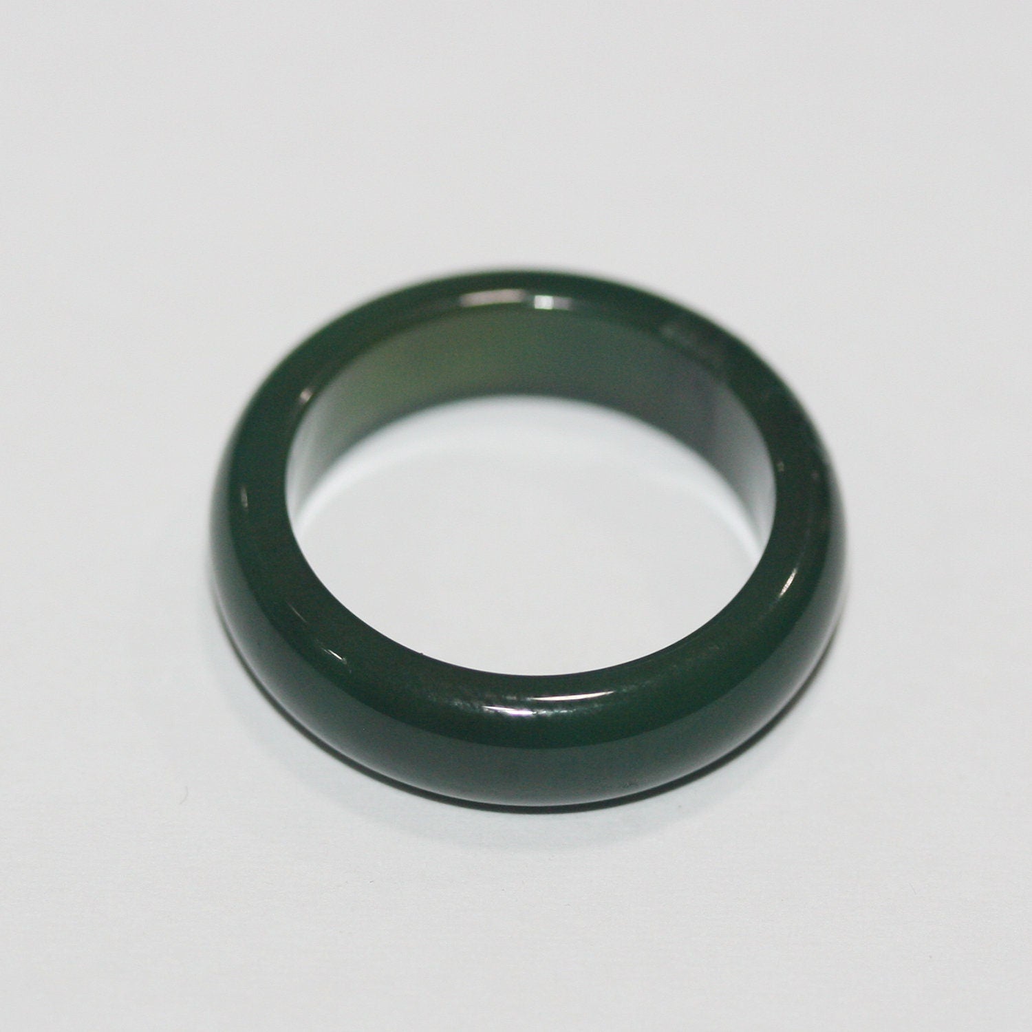 Colgante de aro liso de ágata verde rayada de 24 x 6 mm