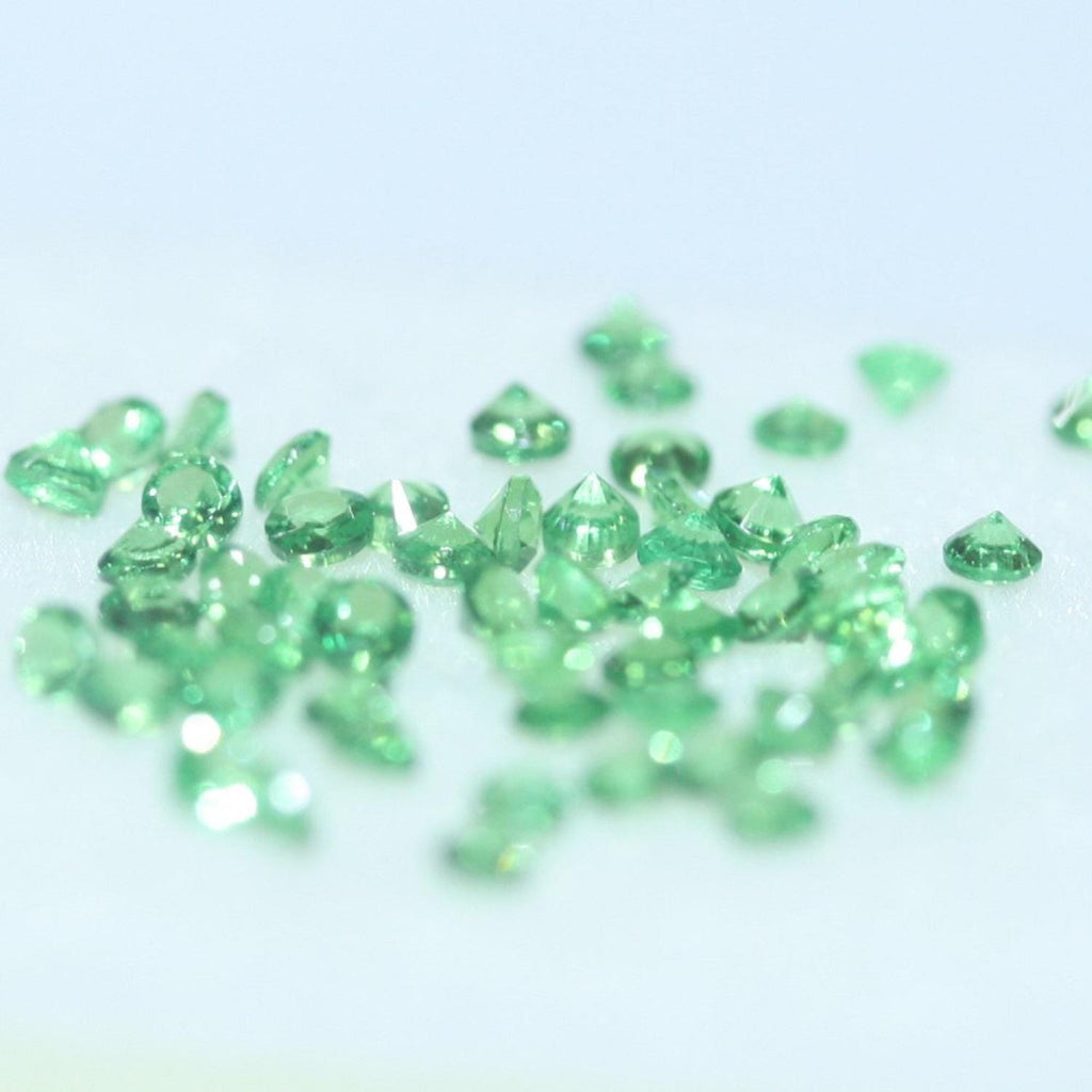 Lote de granate tsavorita redondo facetado de 1,8-2 mm - Lote de 2 quilates - Paquetes de piedras preciosas - Piedras sueltas al por mayor