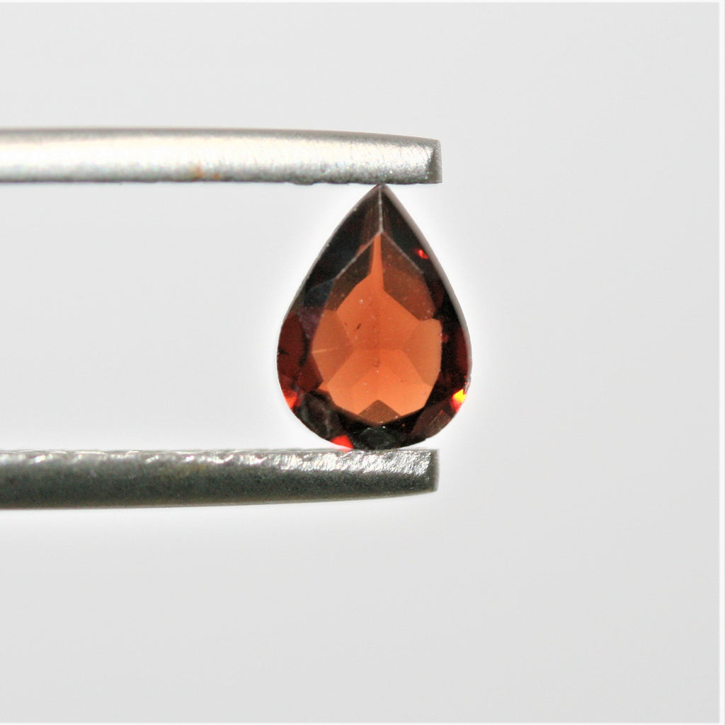 10 Pcs Lot Garnet Faceted Drop 7x5mm. (10 Pieces)