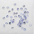 Lot de tanzanites rondes à facettes de 2 à 2,2 mm - 2 carats