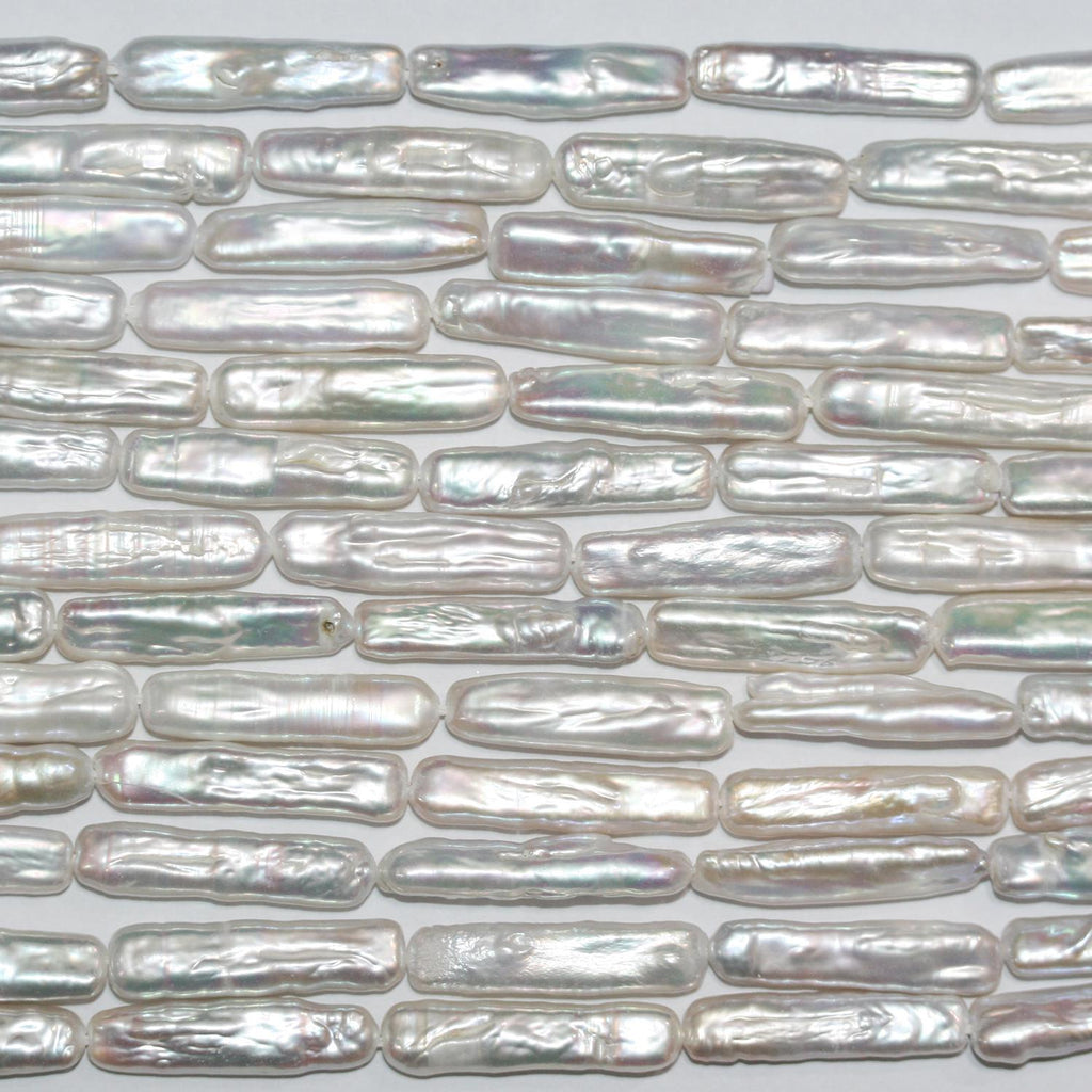 Perles de culture d'eau douce Biwas St 16" (environ 40 cm), 24 x 5 mm, longueur 40 cm. Perles naturelles à prix de gros.