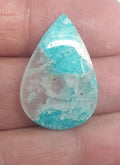 Unique Rare Color Amazonite Drop Cabochon 25.3x17.2mm9.3ct Top Color Designer Cabochon