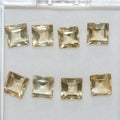 Lote de 8 piezas de citrino facetado cuadrado de 6 mm (8 piezas) - Ref. 652LO