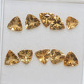10Pcs. Lot Faceted Trillion Citrine 6mm (10 pcs) - Ref. 648LO