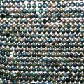 12" St Green Spinel Faceted Coin Beads 4mm.-Strand 32cm.