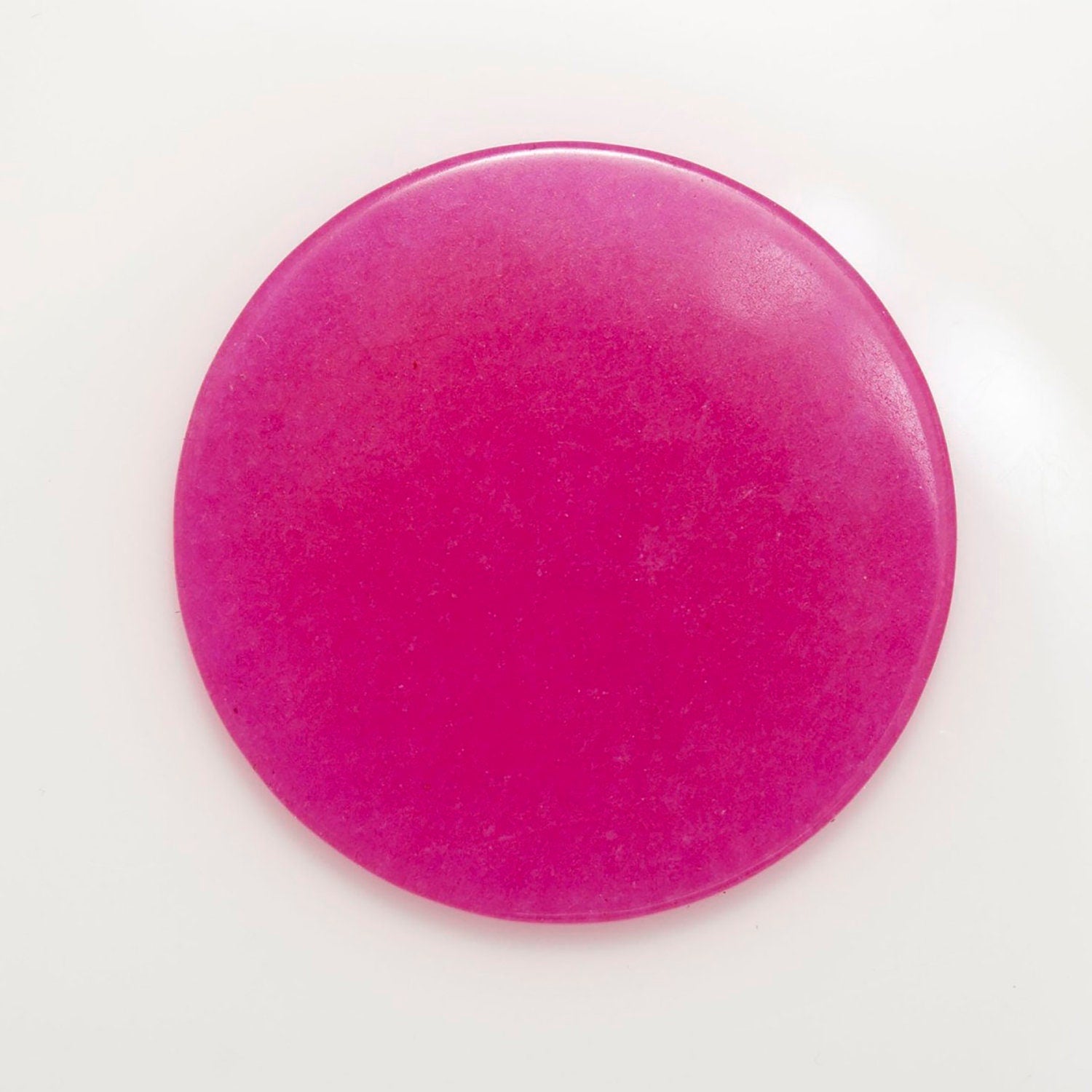 Lote de 4 cabujones planos redondos de jade teñido fucsia de 25 mm (4 piezas)