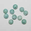 10Pcs Lot Larimar Smooth Round Cabochon 7mm. (10 pcs.).