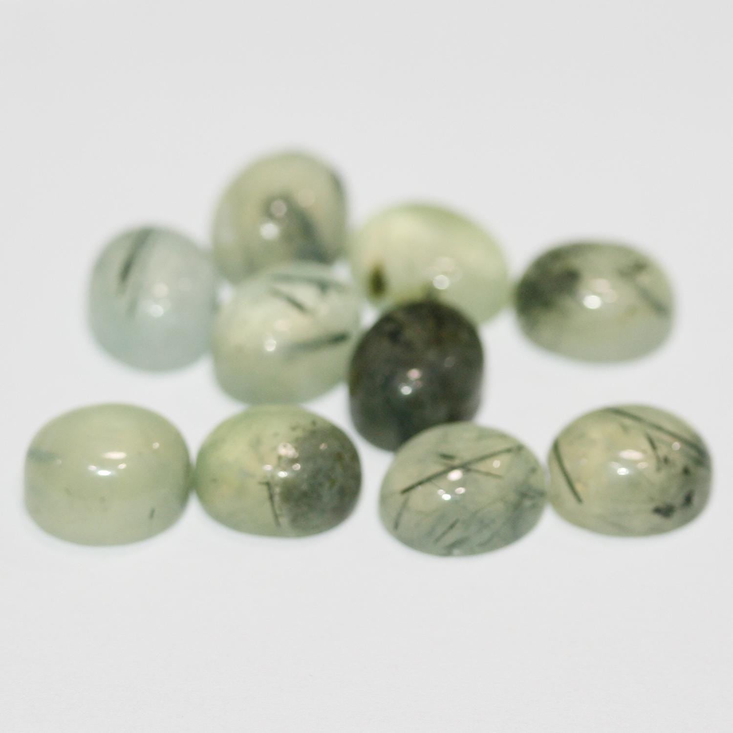 10 Pcs Lot Prehnite Oval Cabochon 11x9mm (10 pcs)