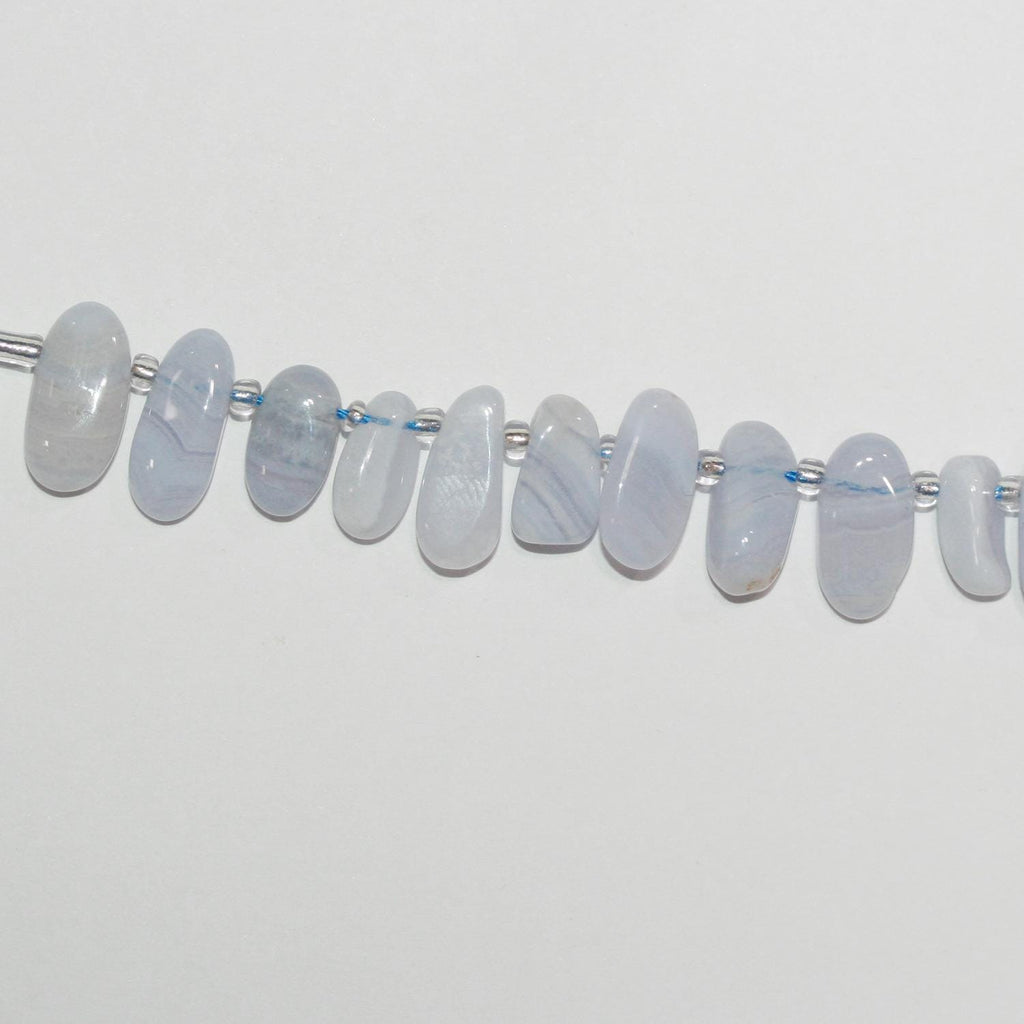 15" St Calchedony Bâtonnets Irréguliers Lisses Perles Ovales 10-18mm.-Environ-Bracelet 39cm.