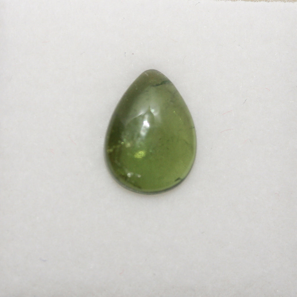 Green Tourmaline Drop Cabochon 9.5x7mm.(1.7ct.)