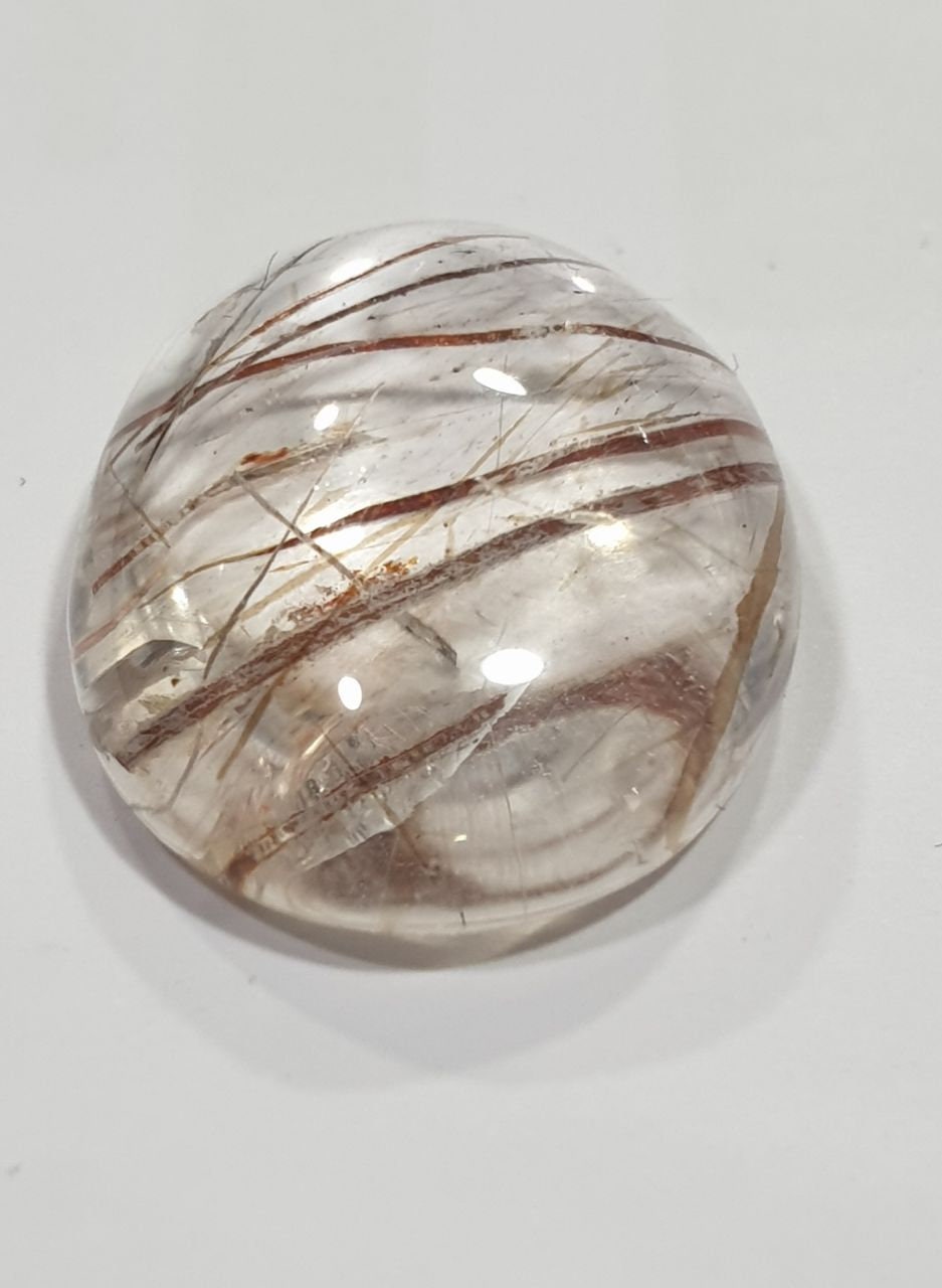Top Quality Rutilated Quartz Oval Cabochon 21.6x16.3mm 18.33ct- One of a Kind- Copper Rutilated Quartz- Healing Properties