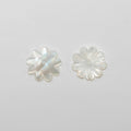 Colgante de flor de nácar de 20 mm (1 par)