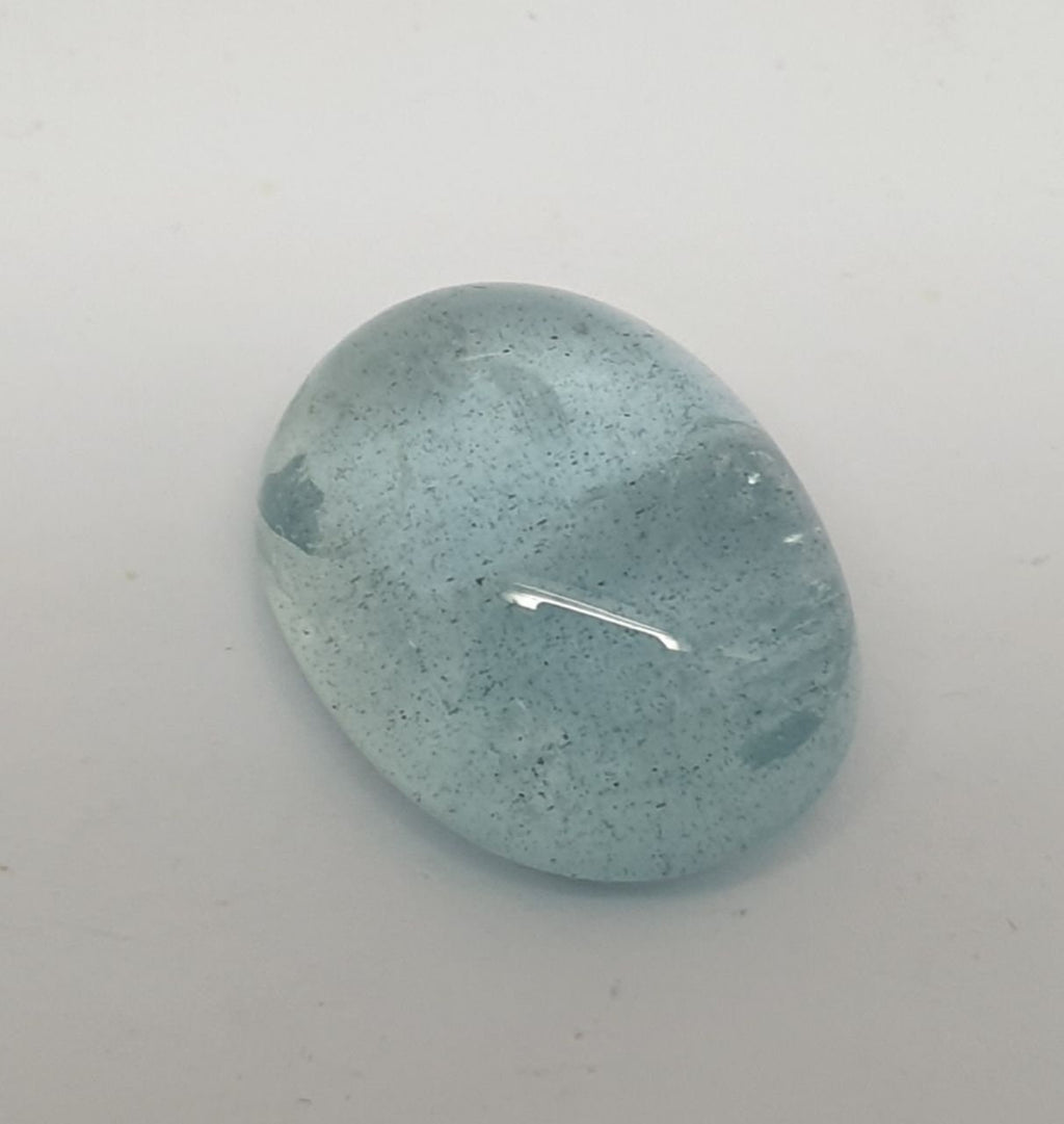 Natural AAA Aquamarine Gemstone Oval Cabochon 16.2x12.2mm. 11 Cts.