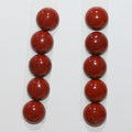 Smooth Round Red Jasper Cabochon  ( 10Pcs ) 8mm.