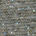 Perles rondes de labradorite de Saint-Labrador, 3-4 mm, 38 cm de long