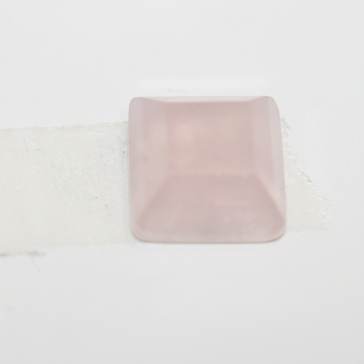 Lote de 4 cabujones de cuarzo rosa facetados de 10 mm (4 unidades)