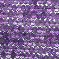 13" St Amethyst Faceted Rondelle Beads  3-4mm.Strand 37cm