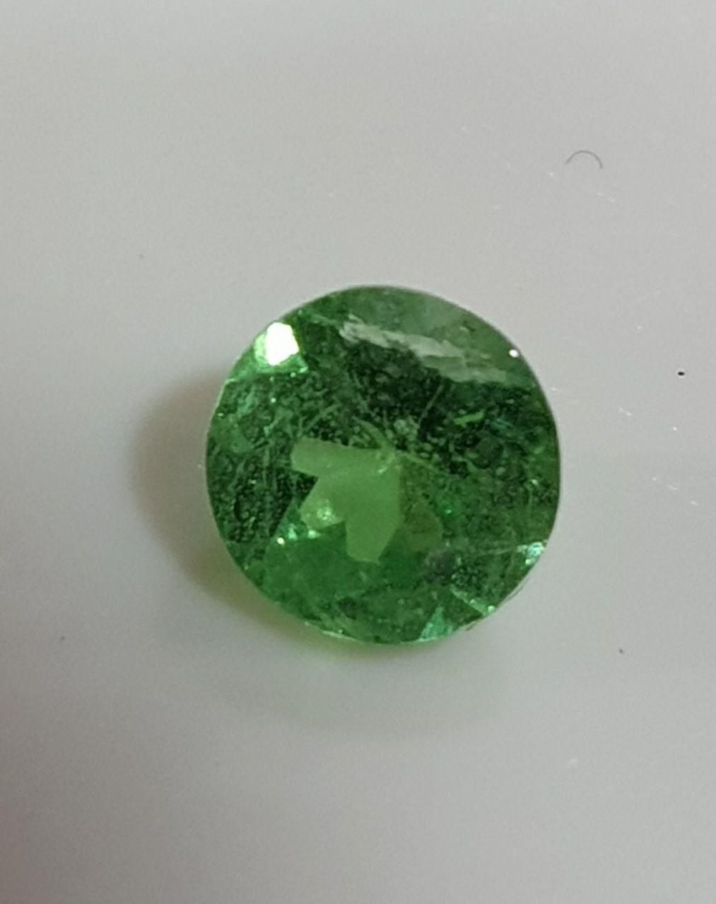 1 Pc Tsavorite Garnet Faceted Round 4.5mm.-(1Pc)  -Gemstone Parcels-Loose Stones Wholesale Price