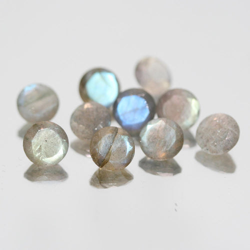 1 Pcs Lot Labradorite Faceted Round 8mm. (10 Pcs.).