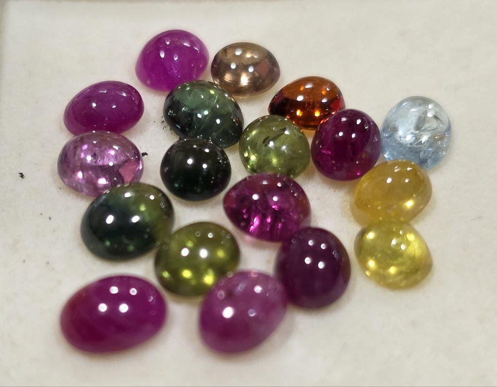 Fancy Gemstone Lot Mix Ruby Sapphire - Green Pink Red Yellow Orange - Sapphires Cabochons - Sapphire Cabochons-