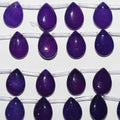 Cuentas lisas de ágata morada de 16" (18 x 13 mm) - Hilo de 40 cm