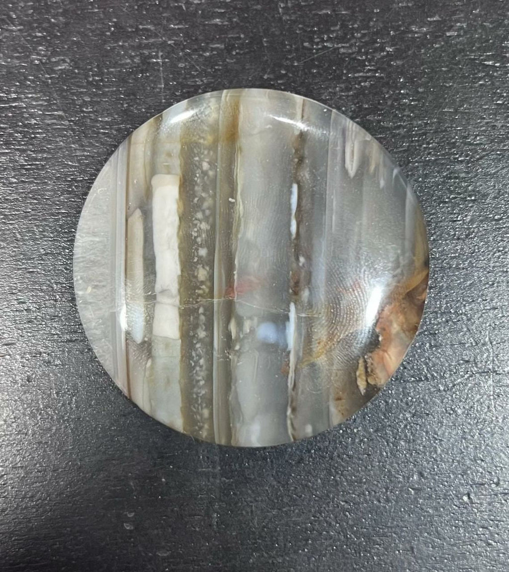 Pendentif en agate rayée 48 mm - Pierres précieuses en gros.