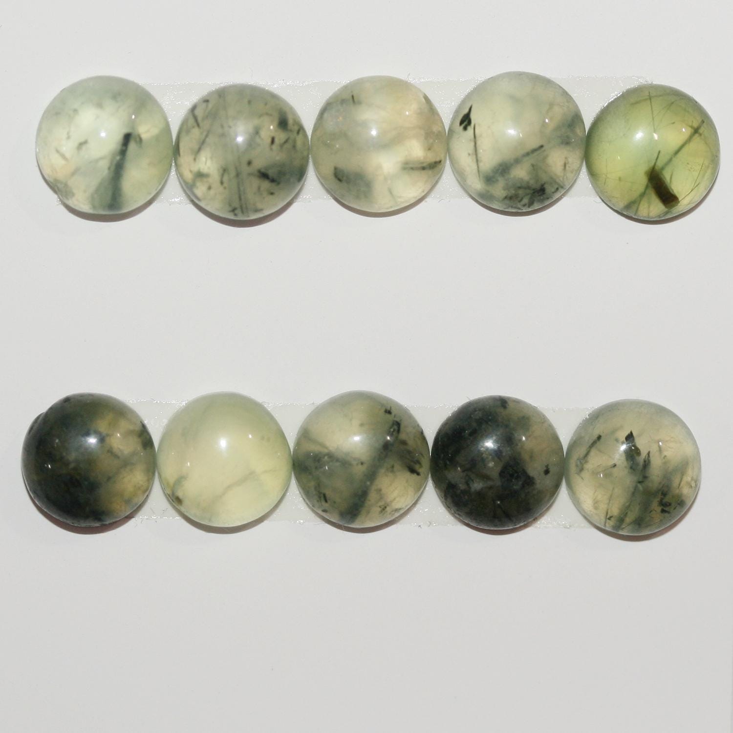 10 Pcs Lot Prehnite Round Cabochon 11mm (10 pcs)
