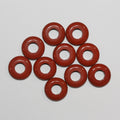 Aro liso de jaspe rojo de 14 mm (10 unidades)