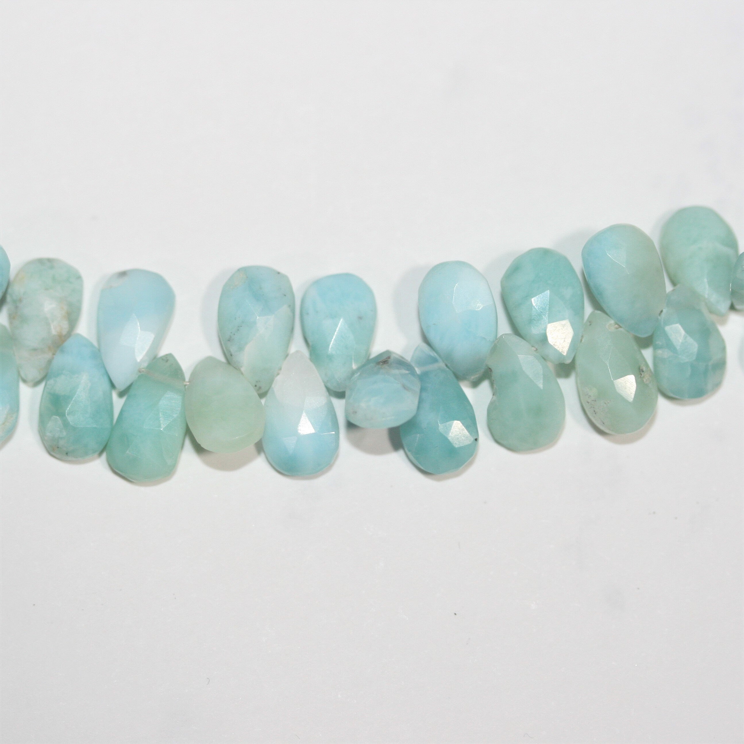 Cuentas facetadas de St Larimar de 7", 8 x 5 mm, aprox. - Hilo de 18 cm.