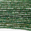 14" St Emerald Faceted Rondelle Beads 4x2mm.-Strand 37cm