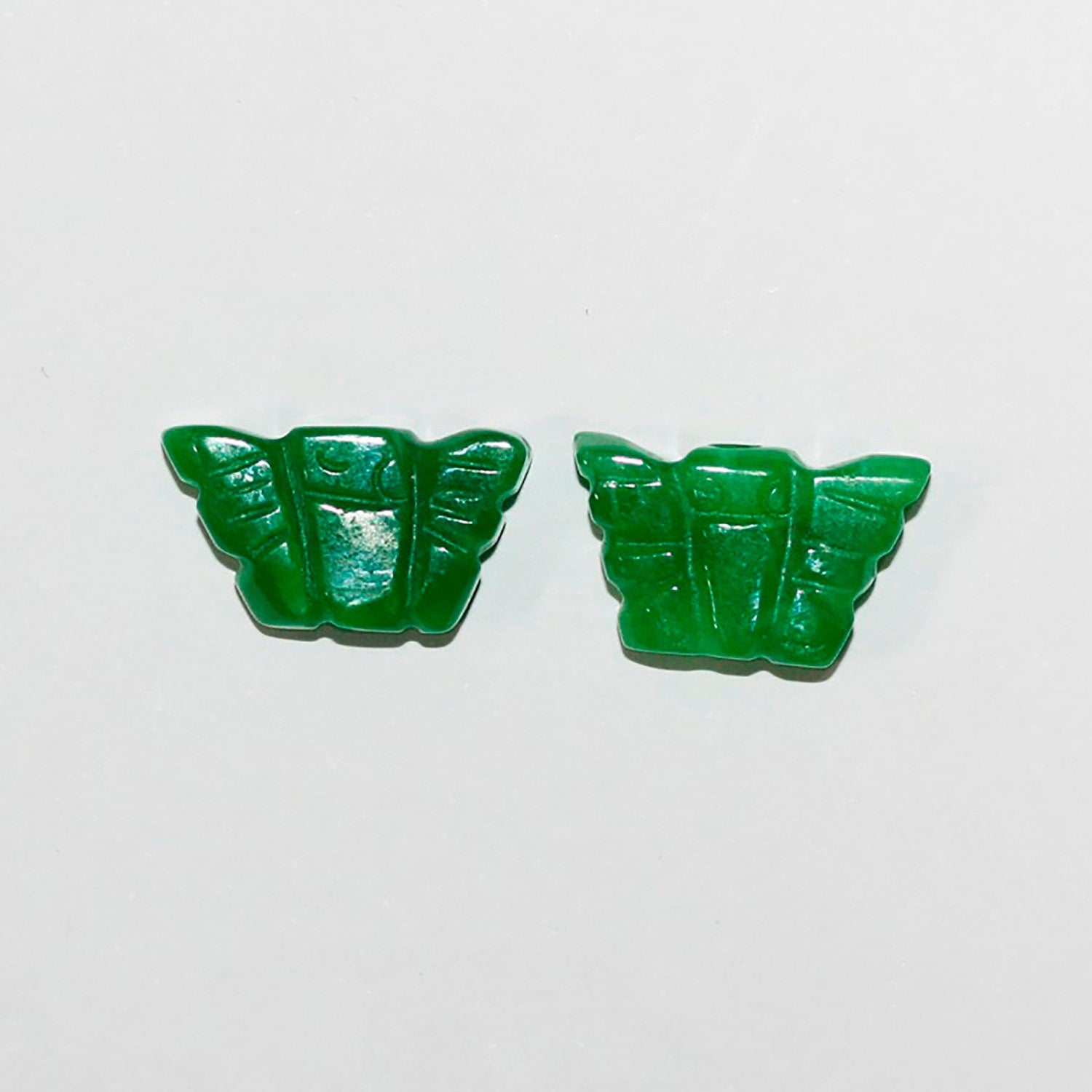 Colgante de Jade Verde 10x17mm.(4 uds.).